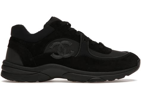 chanel black womens trainers|chanel low top trainer cc.